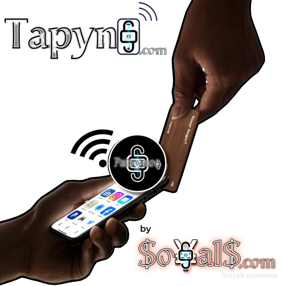 #Emprendimientos
Las Tap¥n$ vienen en forma de etiquetas, monedas o tarjetas de presentación de última generación equipadas con tecnología NFC. Al tocar tu celular con una Tapyn$, se abrirá toda tu información de contacto guardada. Tus redes sociales, información del sitio web, contenido descargable, y mucho más. ¡Tus contactos podrán conocerte de inmediato! Algunas de sus características incluyen: diseño minimalista, resistente material UV, varias configuraciones de presentación (incluyendo tipografías únicas), y un panel de control de fácil manejo para la gestión de tu información personal. ¡Tapyn$ ofrece la solución más práctica e interactiva para promover tu negocio o marca personal de manera profesional! ¡Aprovecha esta innovadora herramienta para destacar!
Las personalizamos 100% a tu gusto.
Adquiérelas fácilmente en la tienda de esta plataforma sosyals.com o en Mercado Libre https://articulo.mercadolibre.com.mx/MLM-2460755594-oal-tarjetas-de-presentacion-con-tecnologia-tapyn-_JM
